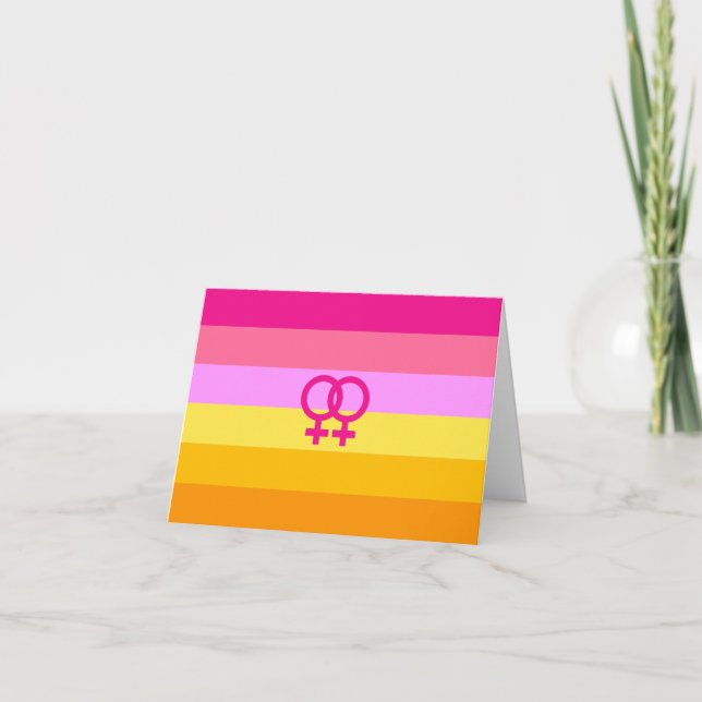 Lesbian Dawn Pride WLW Card (Front)