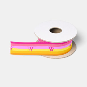 Lesbian Dawn Pride WLW Satin Ribbon