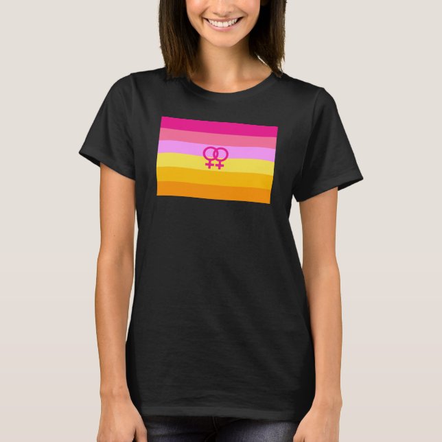 Lesbian Dawn Pride WLW T-Shirt (Front)