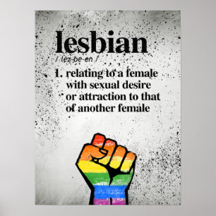 Lesbian Definition - Defined LGBTQ Terms - Poster