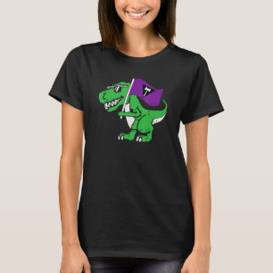 Lesbian Dinosaur Lgbt Q Rex Trans Pride Flag Ally T-Shirt