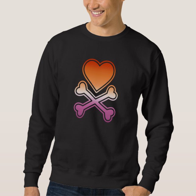 Lesbian Emo Punk LGBTQ LGBT Valentine's Day Gay Pr Sweatshirt (Front)