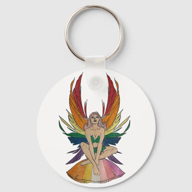 Lesbian Faerie  Key Ring (Front)