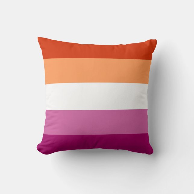 Lesbian Flag 16 x 16 Throw Pillow (Front)