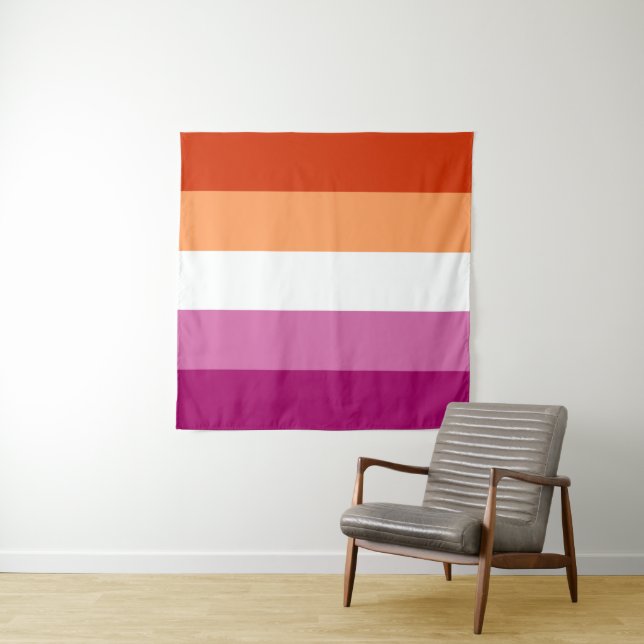 Lesbian Flag 57 x 57 Tapestry (In Situ (Horizontal))