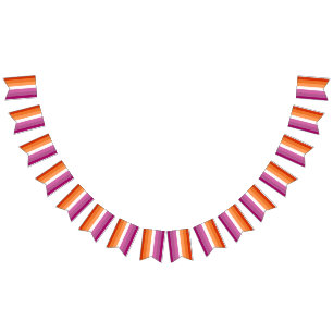 Lesbian Flag Bunting Banner LGBT Party