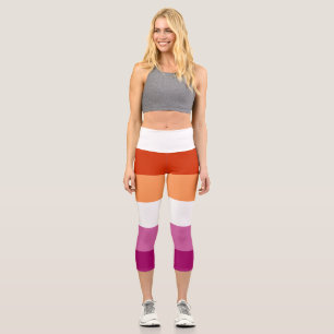 Lesbian Flag Capri Leggings