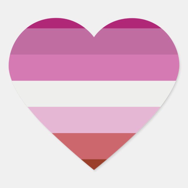 Lesbian Flag Heart Sticker (Front)