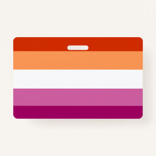 Lesbian Flag ID Badge