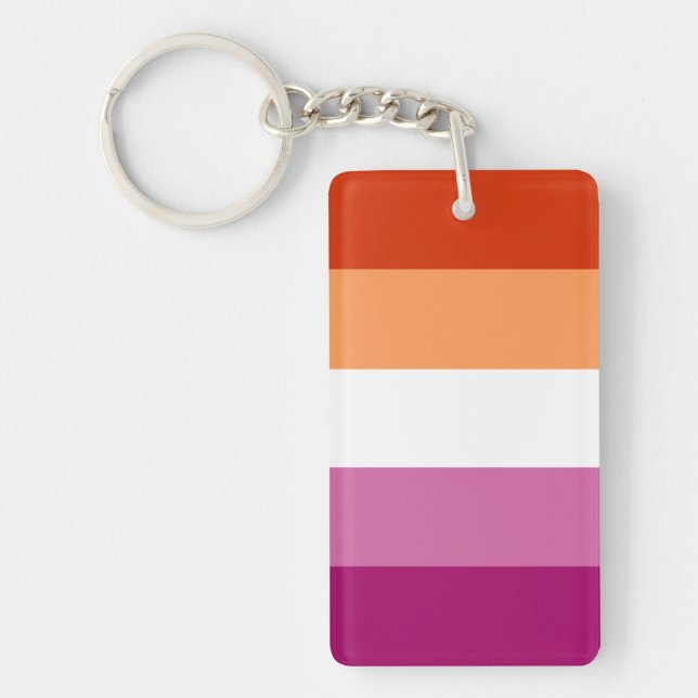 Lesbian Flag Key Ring (Front)