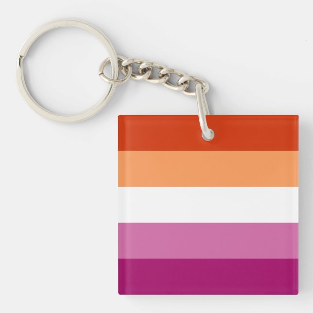 Lesbian Flag Key Ring (Front)