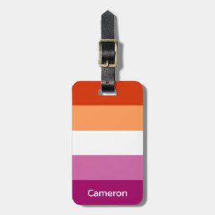 Lesbian Flag Personalised Luggage Tag