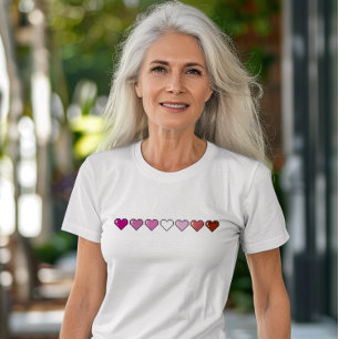 Lesbian Flag Pixel Heart T-Shirt