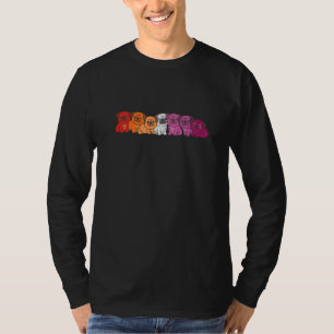 Lesbian Flag Pride Lgbtq Dogs Lesbian Pug T-Shirt
