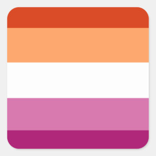 Lesbian Flag Square Sticker