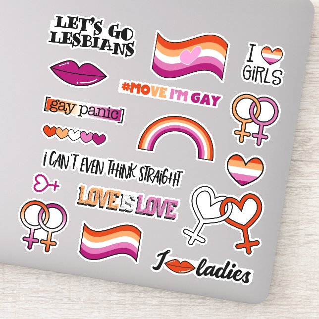 Lesbian Flag Venus Symbol (Detail)