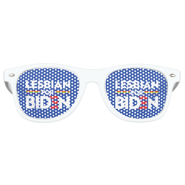 LESBIAN FOR JOE BIDEN RETRO SUNGLASSES (Front)