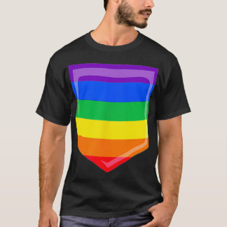 Lesbian Gay Pride Gift LGBTQ Rainbow Flag Queer Po T-Shirt