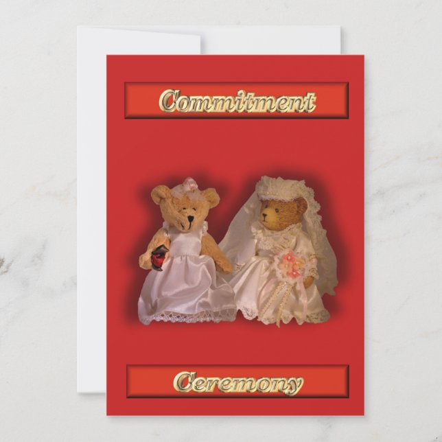 Lesbian Gay Wedding Invitation Commitment Ceremony (Front)