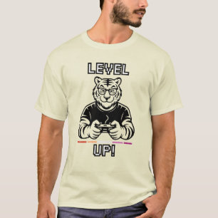 Lesbian Gaymer Tiger Level Up Shirt Gamer Pride