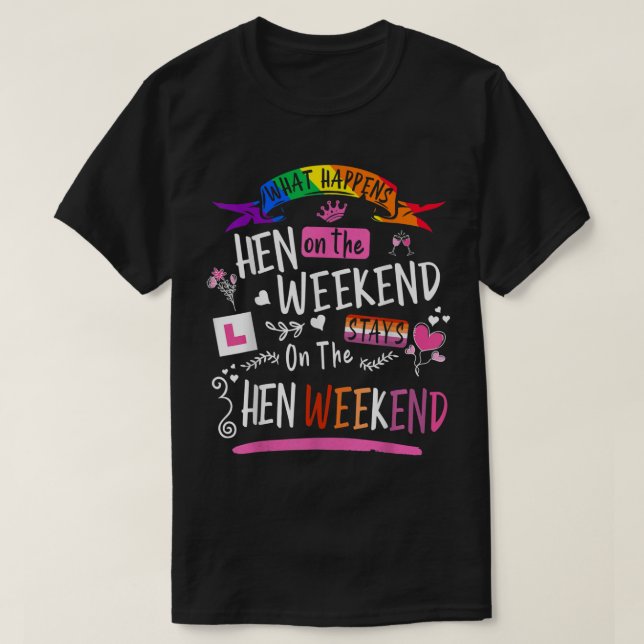 Lesbian Hen Do Outfits For Women & Group Hen Night T-Shirt (Design Front)