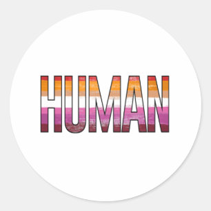 Lesbian Human Classic Round Sticker