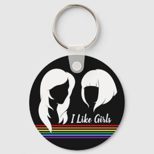 Lesbian I Like Girls Gay Women Pride Key Ring