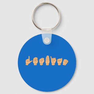 LESBIAN in American Sign Language Key Ring