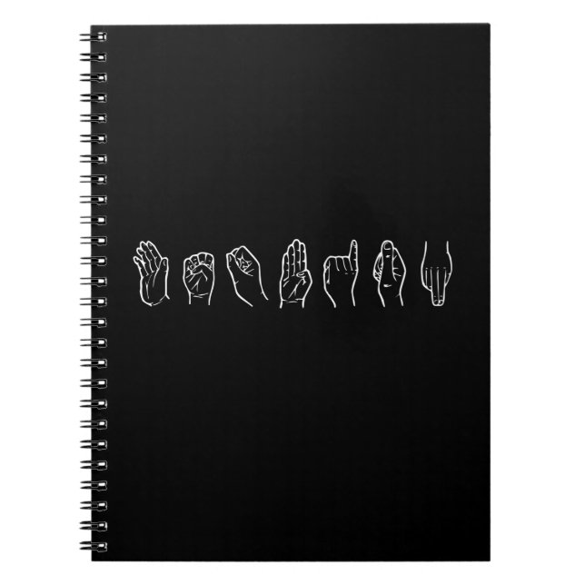 LESBIAN IN SIGN LANGUAGE NOTEBOOK (Front)