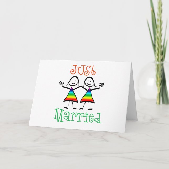 Lesbian Just Married Card (Front)