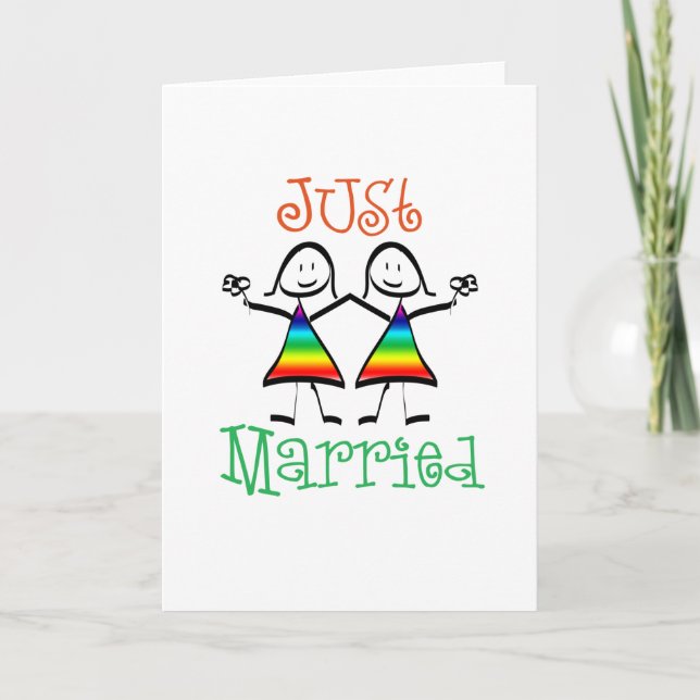 Lesbian Just Married Card (Front)