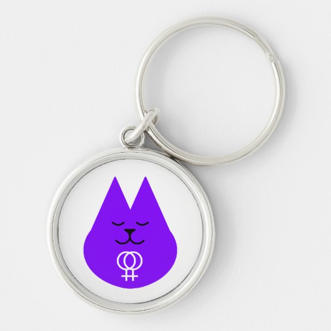 Lesbian Kitty Keychain (Front)
