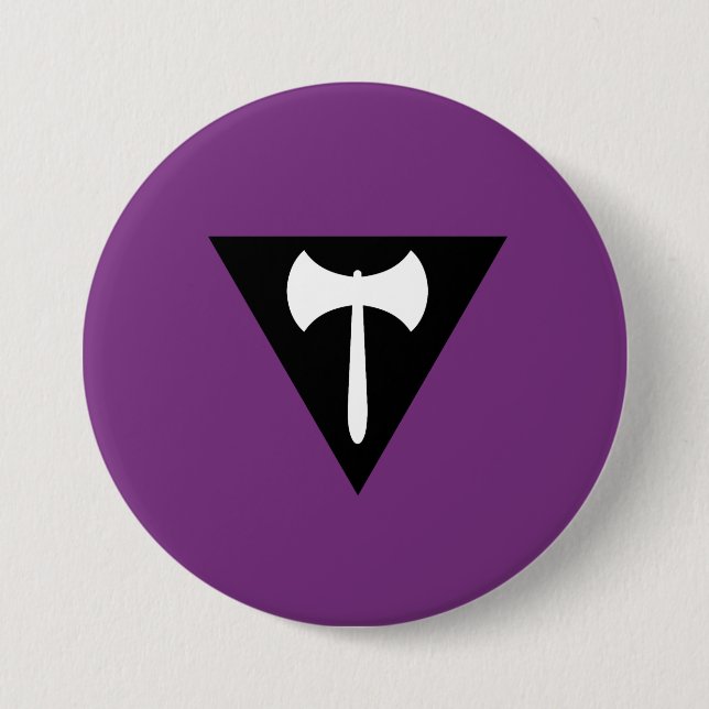 Lesbian Labrys Pride Flag 7.5 Cm Round Badge (Front)
