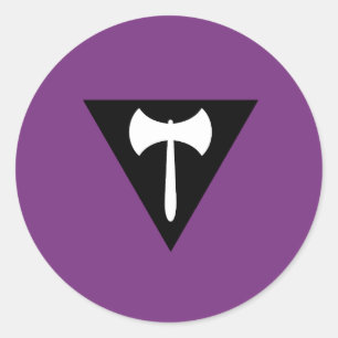 Lesbian Labrys Pride Flag Classic Round Sticker