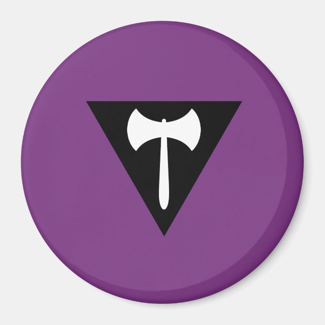 Lesbian Labrys Pride Flag Magnet (Front)