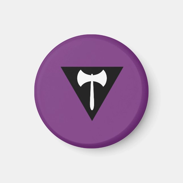 Lesbian Labrys Pride Flag Magnet (Front)