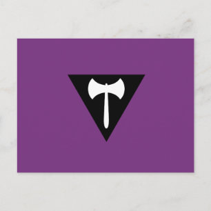 Lesbian Labrys Pride Flag Postcard