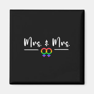 Lesbian Lgbt Wedding Party For Mrs. And Mrs. Honey Magnet
