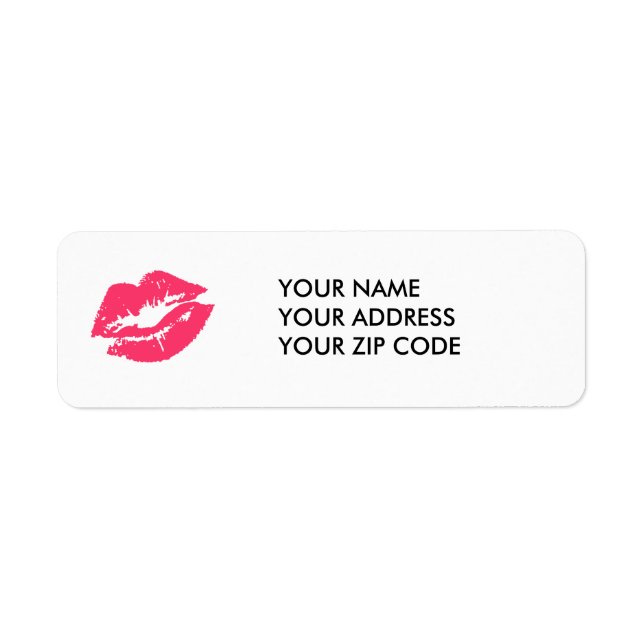 LESBIAN LIPS SYMBOL RETURN ADDRESS LABEL (Front)