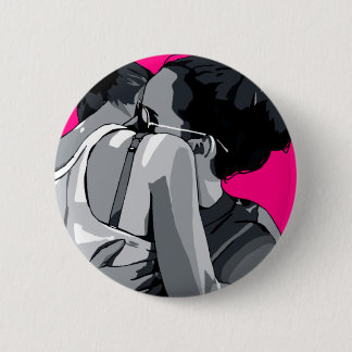 lesbian love 6 cm round badge