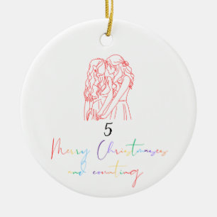 Lesbian Love Christmas Ornament (red)