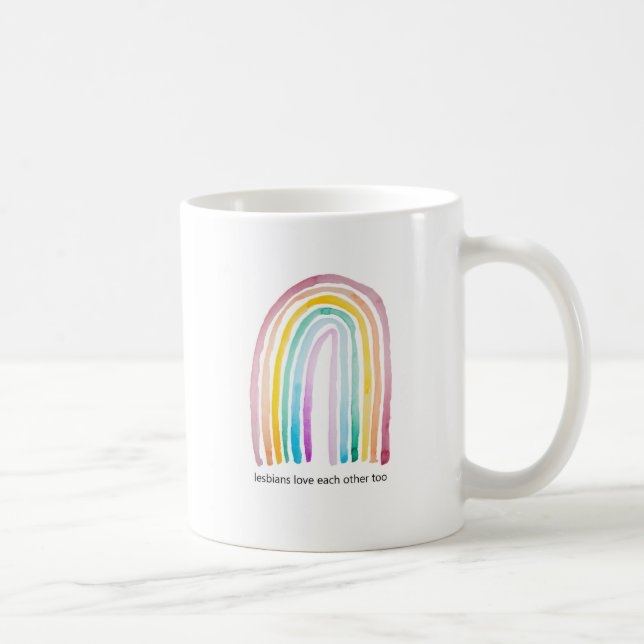 Lesbian Love Rainbow Mug (Right)