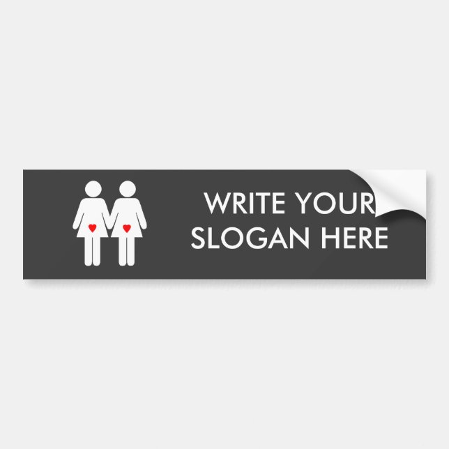 Lesbian Lovers - Bumper Sticker (Front)