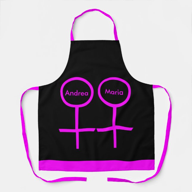 Lesbian Lovers Custom Apron (Front)