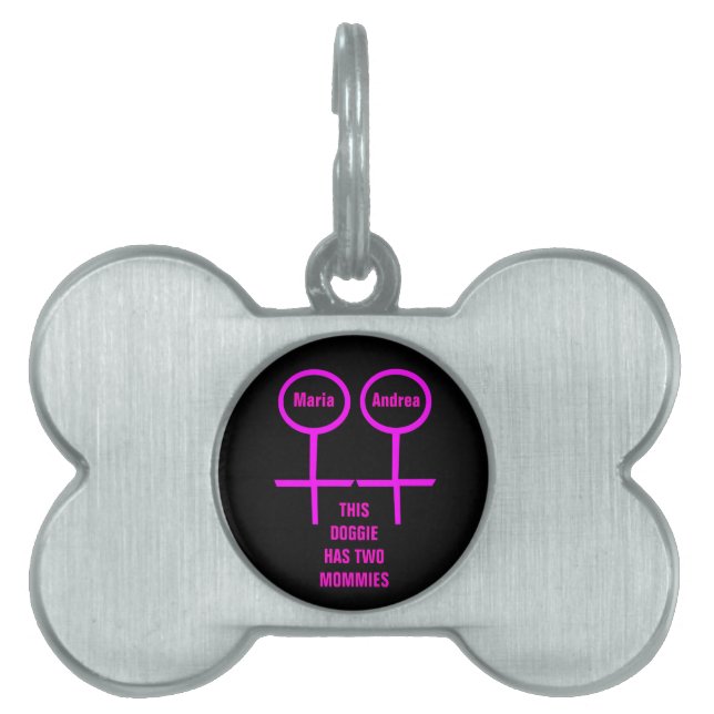 Lesbian Lovers Custom Pet Tag (Front)