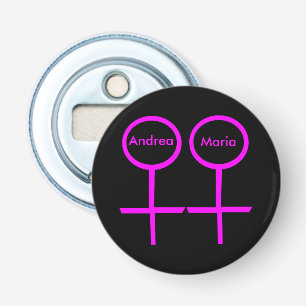 Lesbian Lovers Customisable Bottle Opener