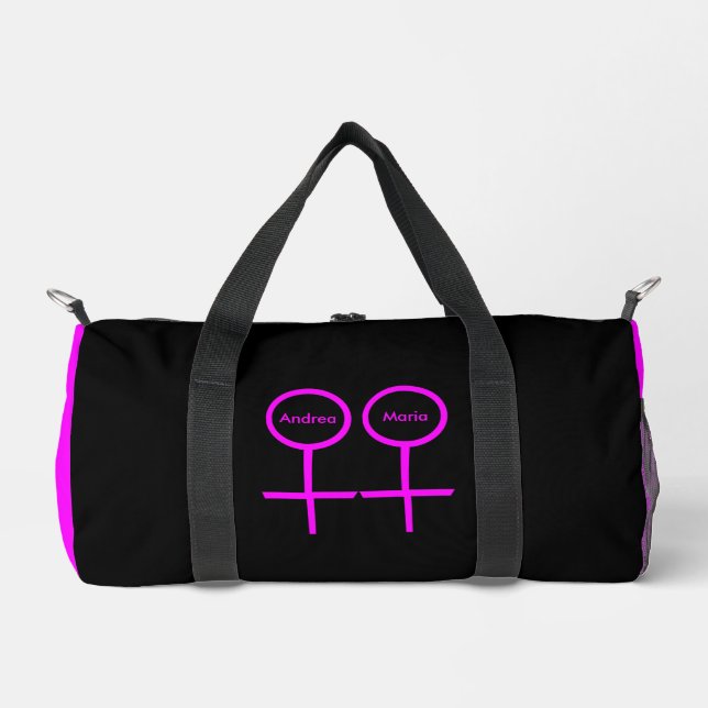 Lesbian Lovers Customisable Duffle Bag (Front)