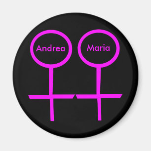 Lesbian Lovers Customisable Magnet