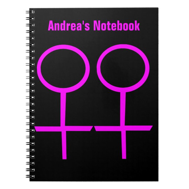 Lesbian Lovers Customisable Notebook (Front)