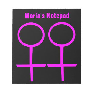 Lesbian Lovers Customisable Notepad